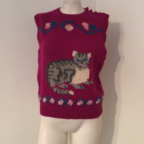 cat sweater vest